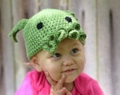 Crocheted Cthulhu Hat -- Newborn, Infant, Toddler -- Baby Clothing -- Sci-Fi Geek -- Handmade, Unisex, Washable, Elder Gods, H. P. Lovecraft