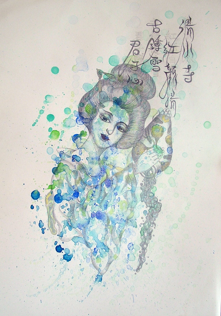 Aquarius, The Freedom Lover: Jan 21 - Feb 19 / ART PRINT / LARGE / 21" X 28"