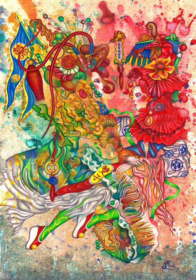 Gemini, The Wonderful Twins: May 22 - Jun 21 / ART PRINT / LARGE / 21" X 28"