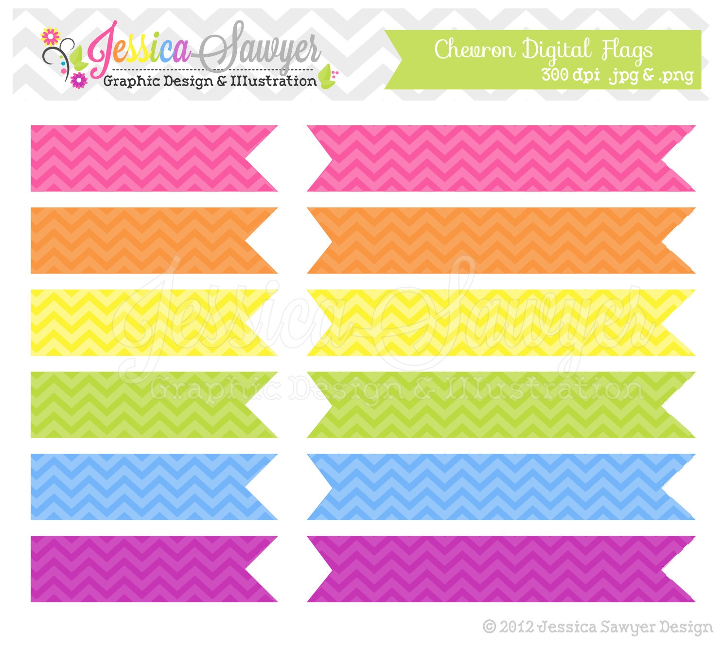 INSTANT DOWNLOAD Chevron Digital Flags Clipart Clip Art Commercial Use Personal Use Digital Scrapbooking Invitation Design Il_570xn