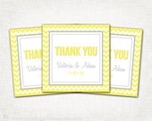 Chevron Thank You Tags - Custom Colors - PRINTABLE - Chevron Wedding Favor Tags - Chevron Collection Il_170x135