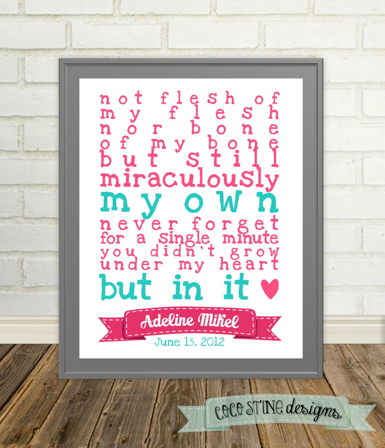 Adoption Nursery Art :) - Personalize for someone you love