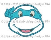 Ninja Turtle Head Applique Design for Embroidery Machines - Instant Download