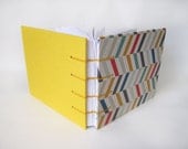 Herringbone Geometric Coptic Blank Book - Simple Clean Journal