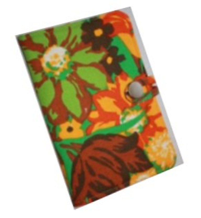 SALE Kindle Fire Case Mid-Century Abstract Floral Designer Fabric Orange Brown Yellow Green
