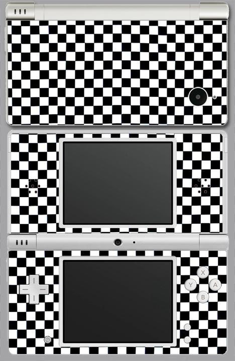 Nintendo DSi XL Vinyl Decal Checks checker checkerboard black white punk skater Skins Wrap - Free Shipping  - NOT a hard CASE