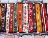 Vintage Handwoven Handmade Turkish Antique Wall Decor Kilim Sack - 26,8''x53,6'' inch %100 WOOL - FAST SHIPMENT - Delivered Within 2-4 Days,