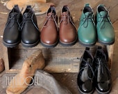 Black Brown Green Vintage Inspired Fashion Handmade Handcrafted  Leather Shoes Oxford Brogue Monk