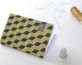 NEW // Small Notebook 2, binder over gold - Pale pink, Pale Green and Emeraude