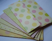 Pastel Print Cardstock Set of 6 Handmade Envelopes for Easter or Baby by Paper Hearts Station on Etsy