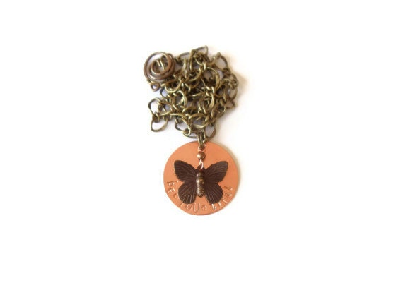 be you tiful necklace // copper and brass jewelry