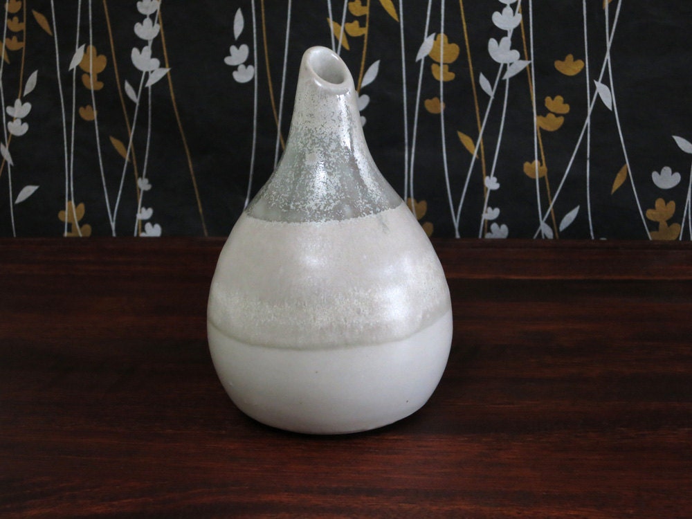 Tapered Grey White Vase