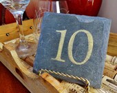 Slate Table Numbers with Stand-  Engagement Party, Dinner Party, Wedding