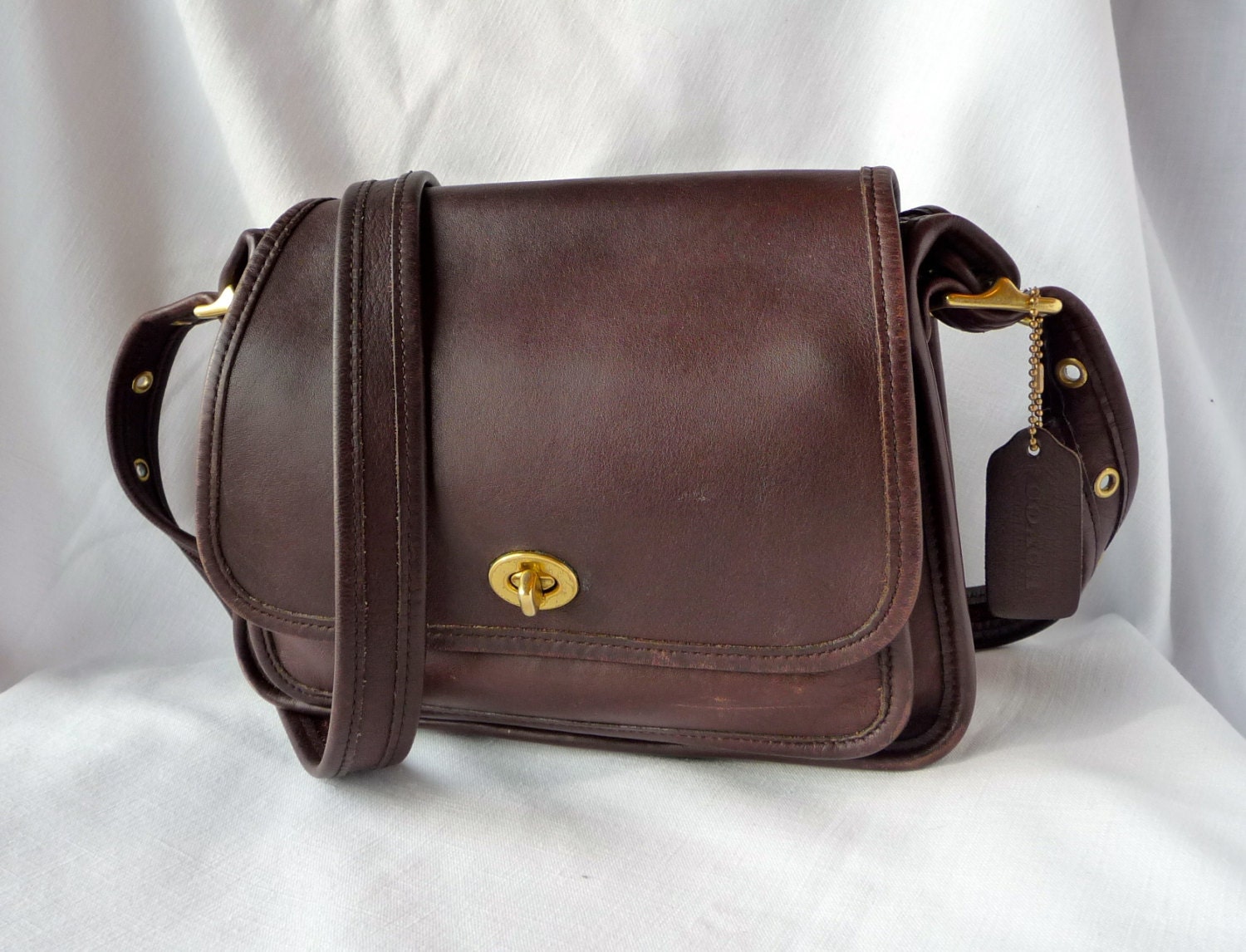 Vintage COACH Rambler Legacy Bag in Brown Leather