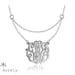 Designer Small Monogrammed  Necklace - (Order Your Name Initials) - Sterling Silver