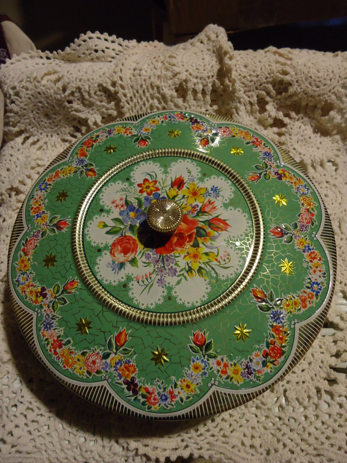 Ornate Vintage Tin - Made in Holland