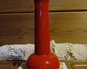 Retro Red Plastic Vase