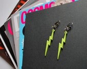 UTHA neon lightning bolt earrings