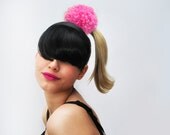 UTHA pink pom-pom hair bobble / hair accessories/ hairband