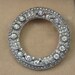 Unique Vintage West German Sterling Brooch Pin w/ Austrian Crystal Arts and Crafts Movement