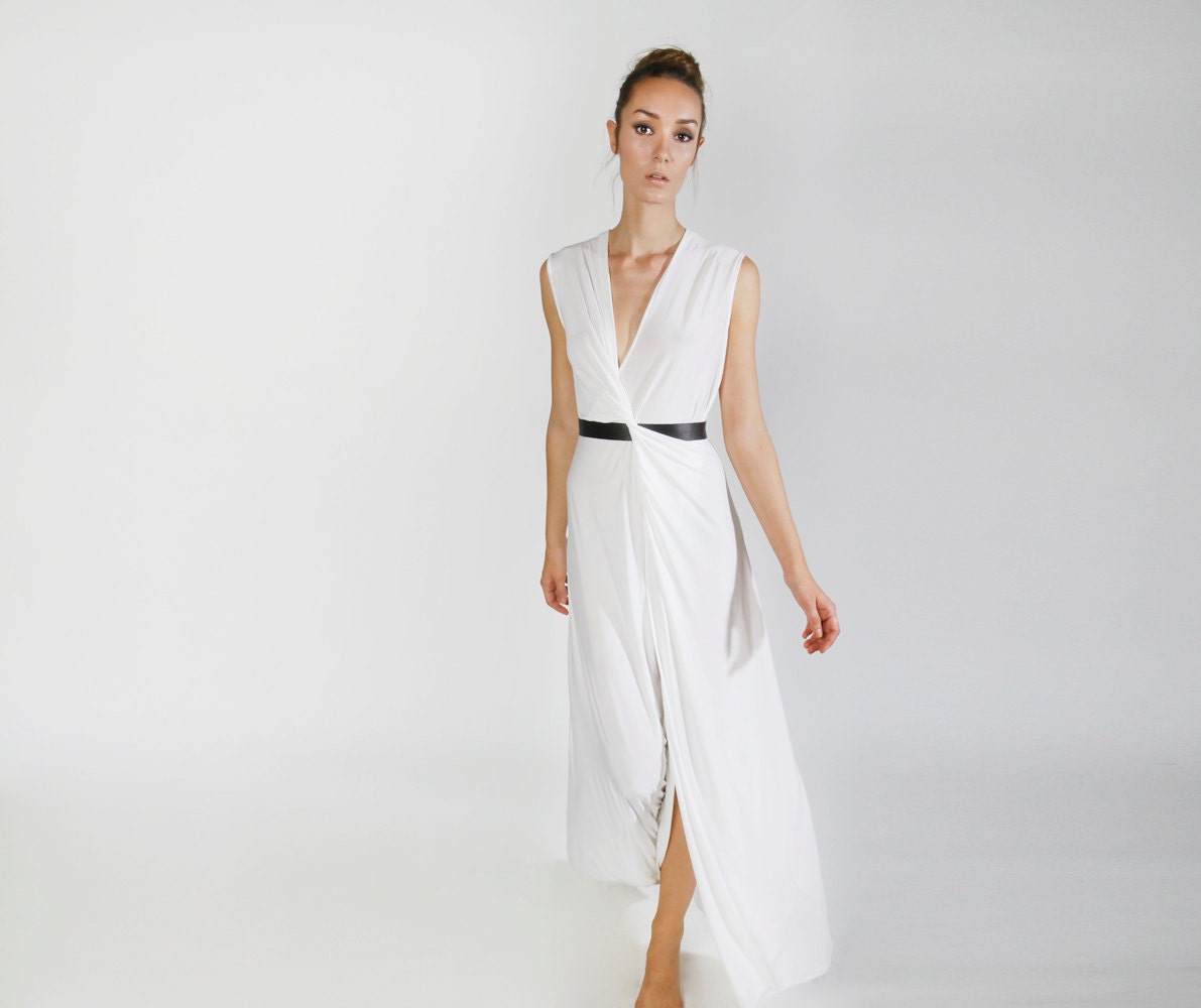 White Bridesmaid Dress, Maxi Bridesmaid Dress