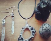 Druzy Necklace // Oco Geode // Wirewrap
