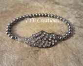 Angel Wing Bracelet Gunmetal