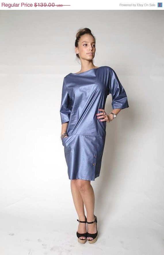 Party Dress / jeans dress / casual elegant dress / office wear / cocktail dress / autumn winter  women clothing / Bright Dress