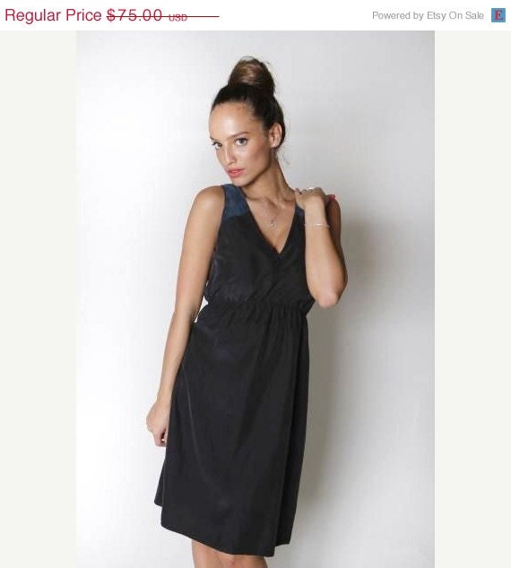Classic cocktail dress / romantic and feminine / casual office wear / black dress / Party Dress / Blue Dress / Sexy Dress