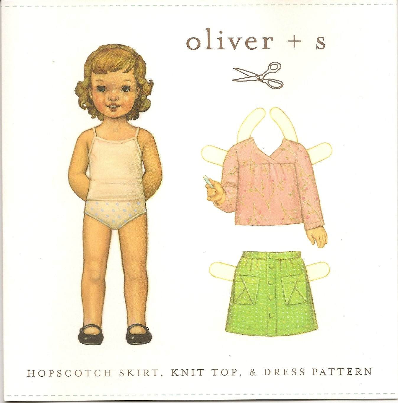 Oliver and S Hopscotch Skirt, Knit top and Dress Pattern