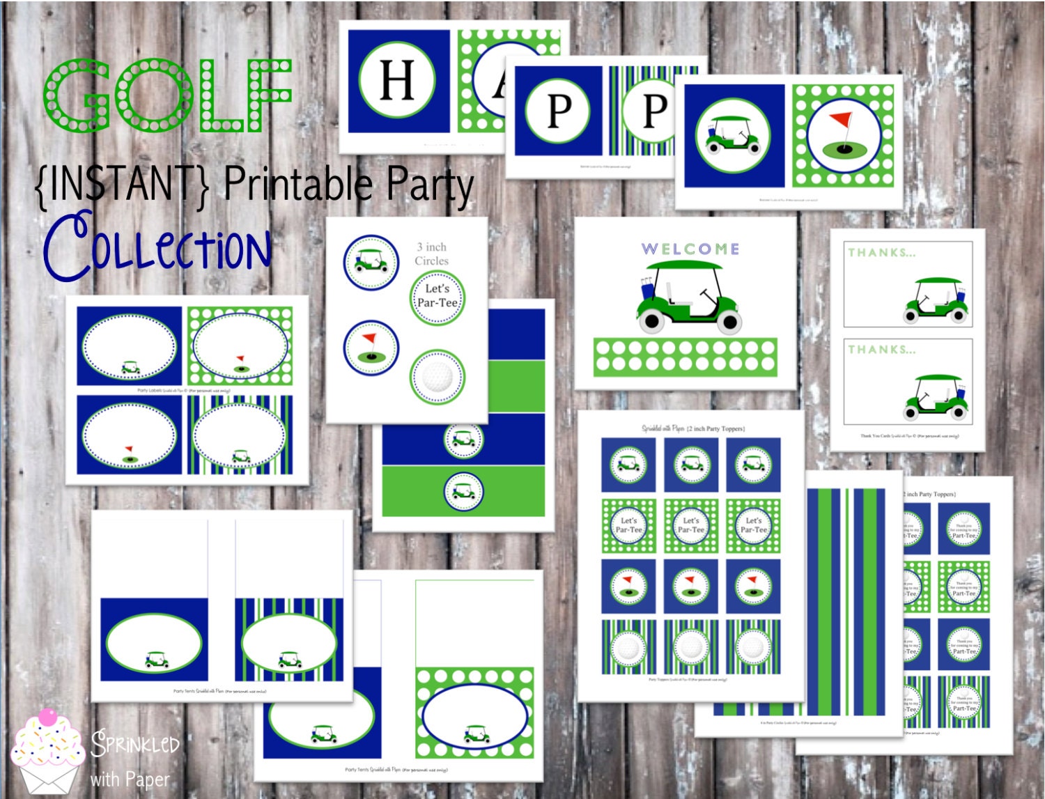 INSTANT DOWNLOAD Printable Golf Party Collection
