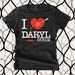 Walking Dead "I Love Daryl" Fitted T Shirt