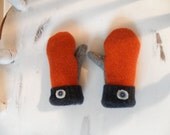 Handmade Children's Recycled Wool Sweater Mittens, Fleece Lined - Medium