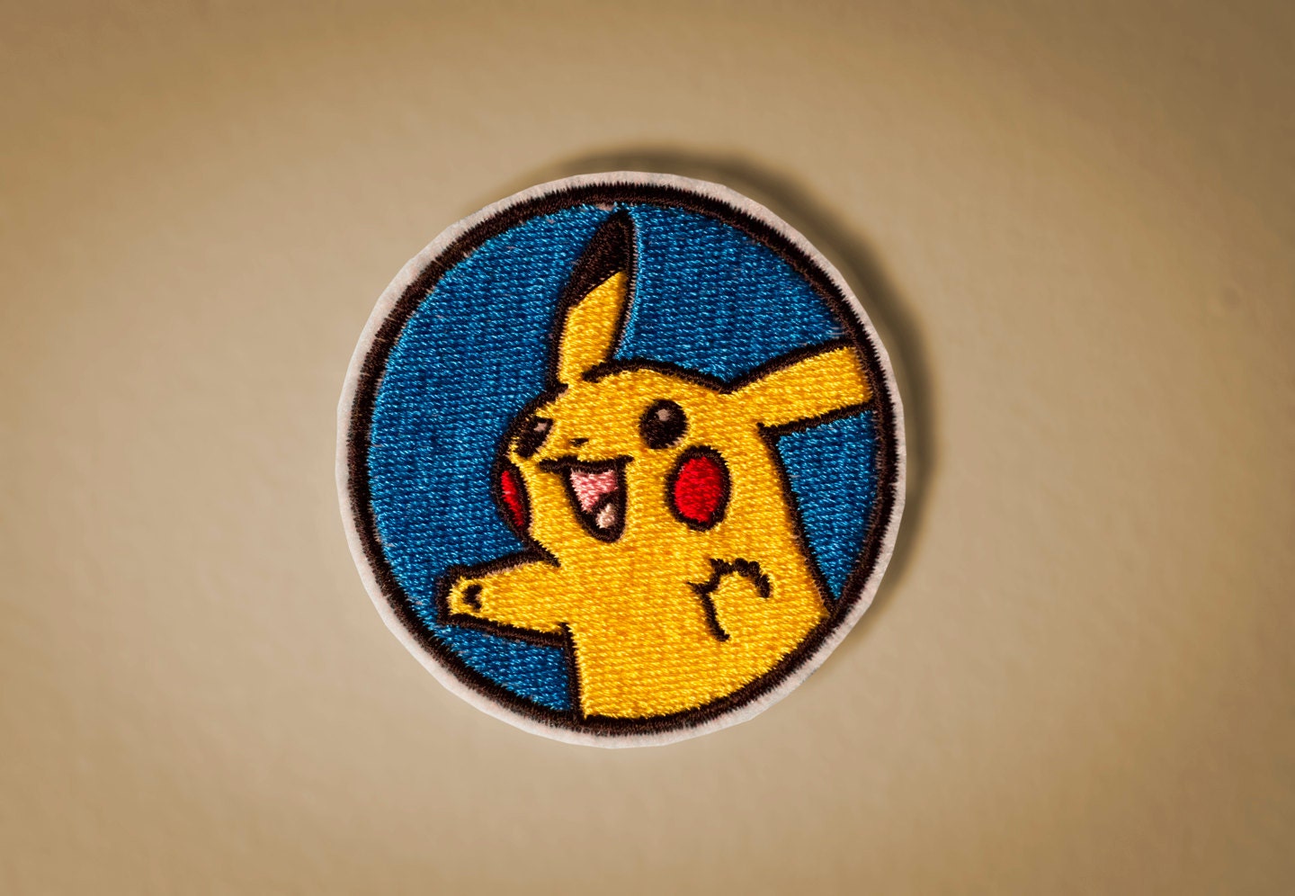 Pokemon Portraits -- Pikachu Portrait -- Embroidered Iron-on Pokemon Patch