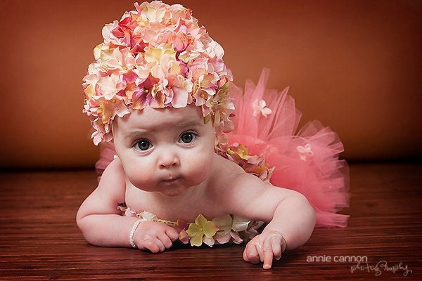DIY ebook How to Make a Newborn Infant Hydrangea Petal Hat Beanie Kufi Photo Prop baby pdf instructions pattern no sewing