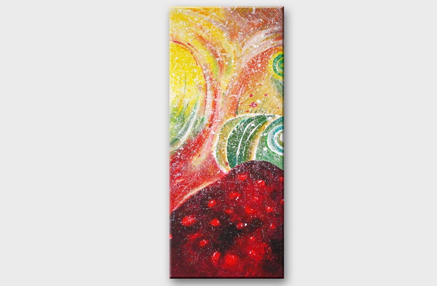 Original abstract painting on canvas Modern Contemporary Art for Home decor Pastel Cherry desert