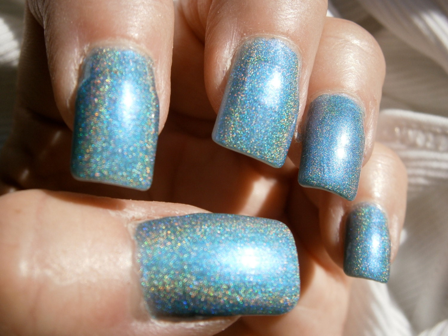 Rive Gauche Nail Polish - Teal Duo Chrome Linear Holographic - Full Size 15 ml Bottle