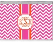 Personalized Acrylic Tray - Personalized Lucite Tray - Monogrammed Tray - Serving - Vanity - Preppy - CHEVRON CHIC
