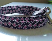 Chocolate Daisy - Custom Made Designer Leash to go with Dog Collar