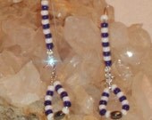 Dangling earrings of Czech beads & rhinestones