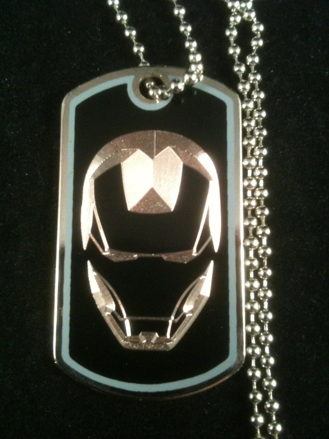 IRON MAN / STARK Industries Dogtag w/ Ball Chain