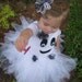 Toddler Girl Ghost Costume with Tutu and Bow