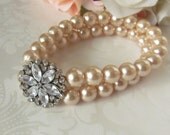 Pearl Bracelet / Champagne Bracelet / Rhinestone Bracelet
