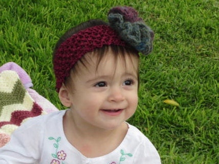 BABY BAND CLEARANCE--Dark Multi Color Flourette