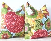 Throw Pillow Covers. Set of 2 18x18 inch Large Flower Kiki Pinata Design.  FREE SHIPPING.