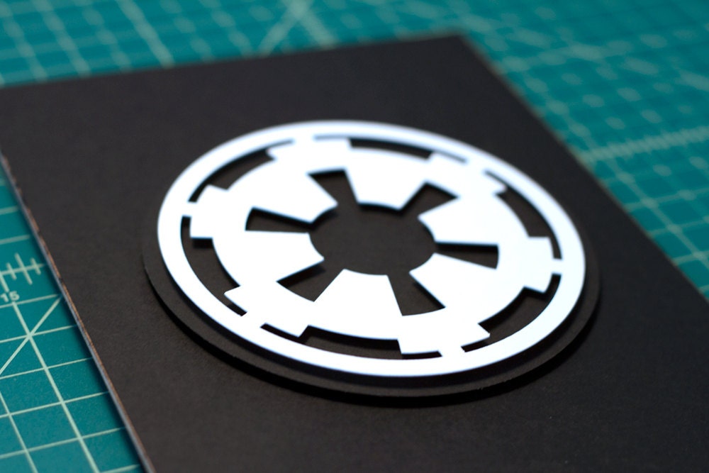 Imperial cog symbol Star Wars 5x7 handmade papercraft