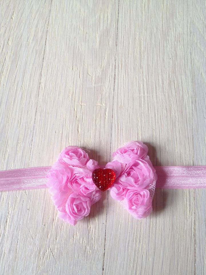 Pink Rosette Headband