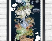 Game of Thrones - Westeros Map - 17x11 Poster