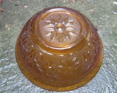 vintage indiana glass tiara amber berry bowls