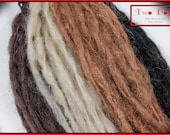 Brown & Blonde Crocheted Synthetic Dreads. 20 x Double Ended or 40 x Single Ended Dreads, Dark, Light Brown and Dark, Light Blonde Mix